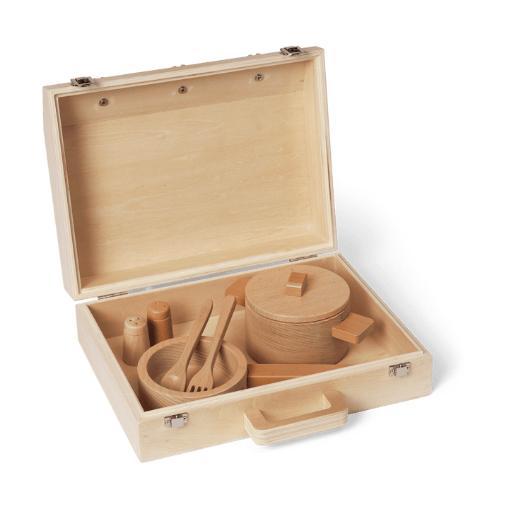 Toro Suitcase Kitchen matlagningsset barn - Natural - ferm LIVING