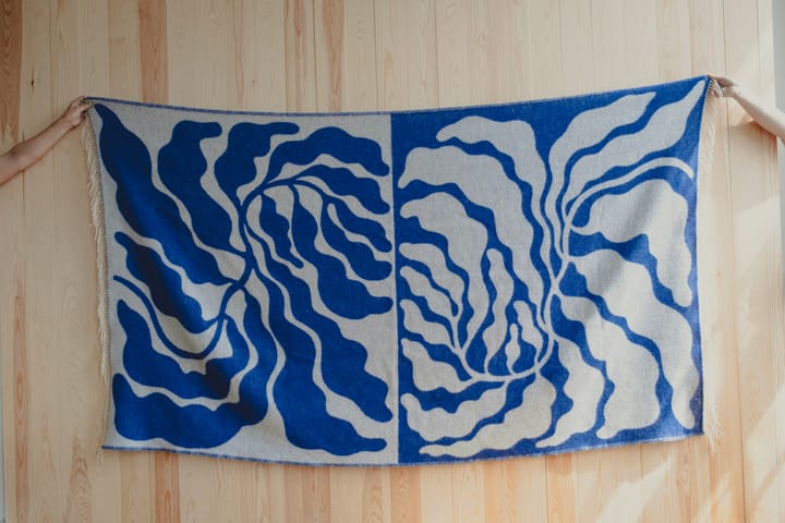 Leaves pläd 130x220 cm, Blue-white Fine Little Day