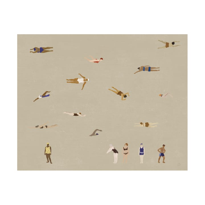 Swimmers poster, Beige, 40x50 cm Fine Little Day