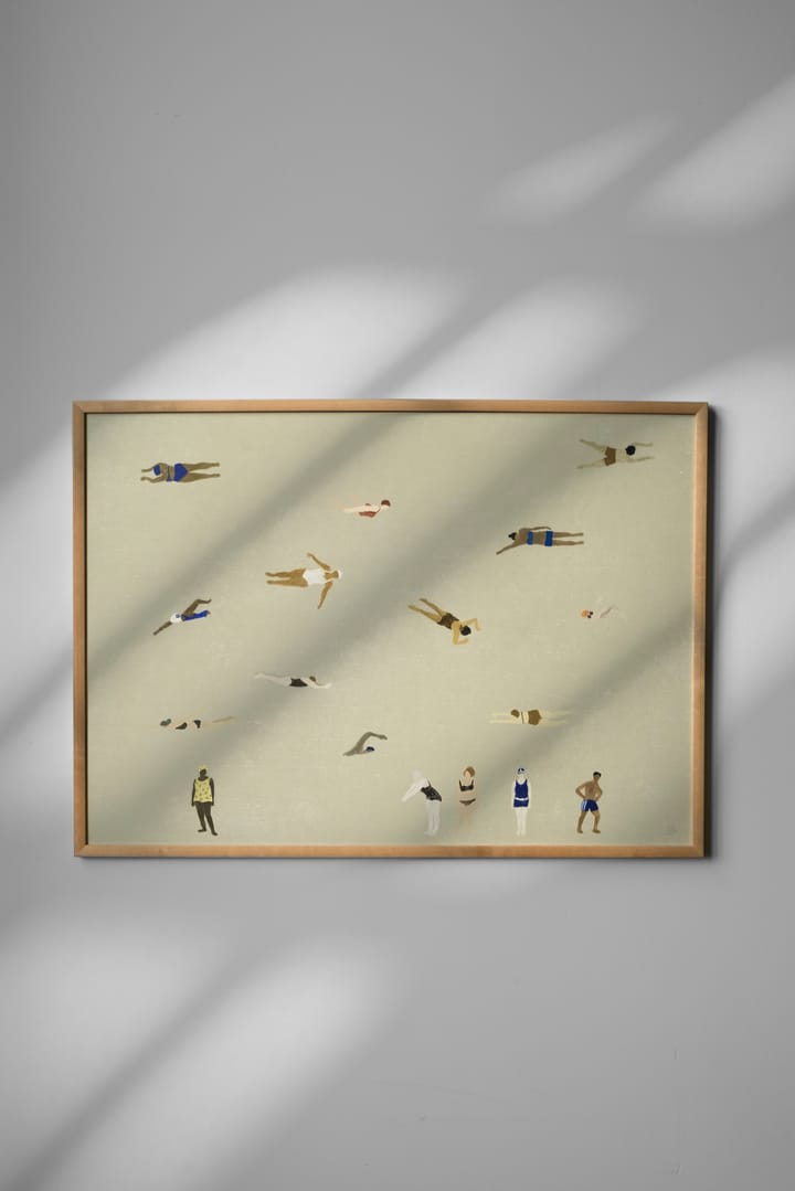 Swimmers poster, Beige, 50x70 cm Fine Little Day