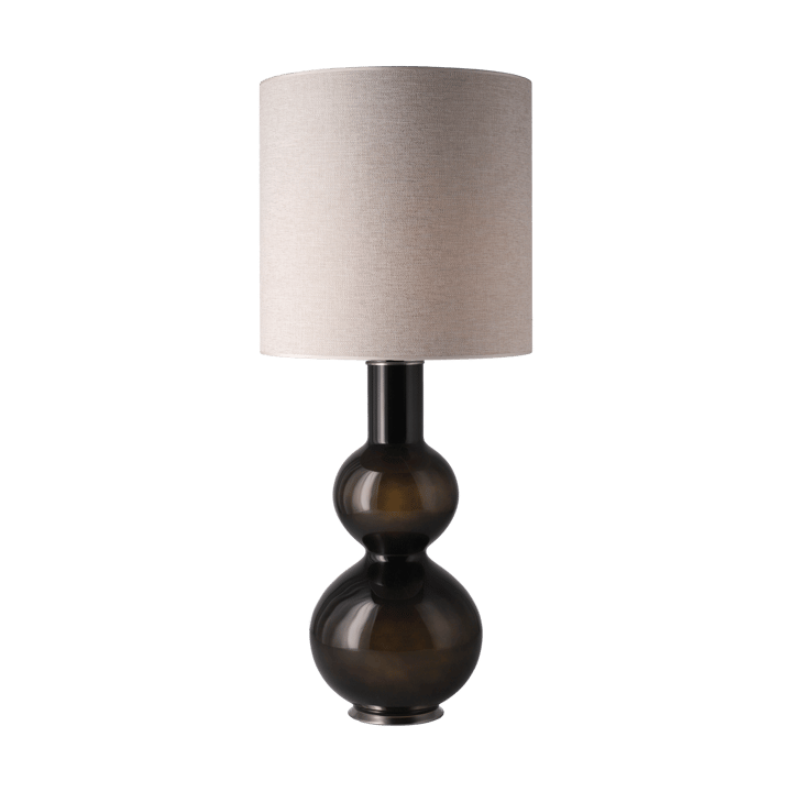 Augusta bordslampa svart lampfot, London Beige M Flavia Lamps