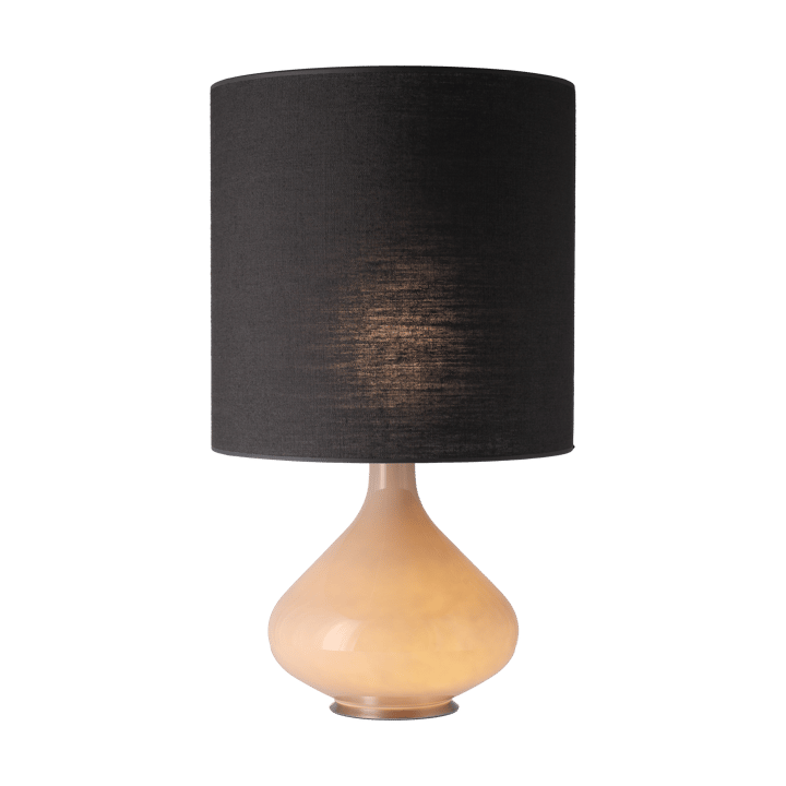 Flavia bordslampa beige lampfot, Lino Negro M Flavia Lamps