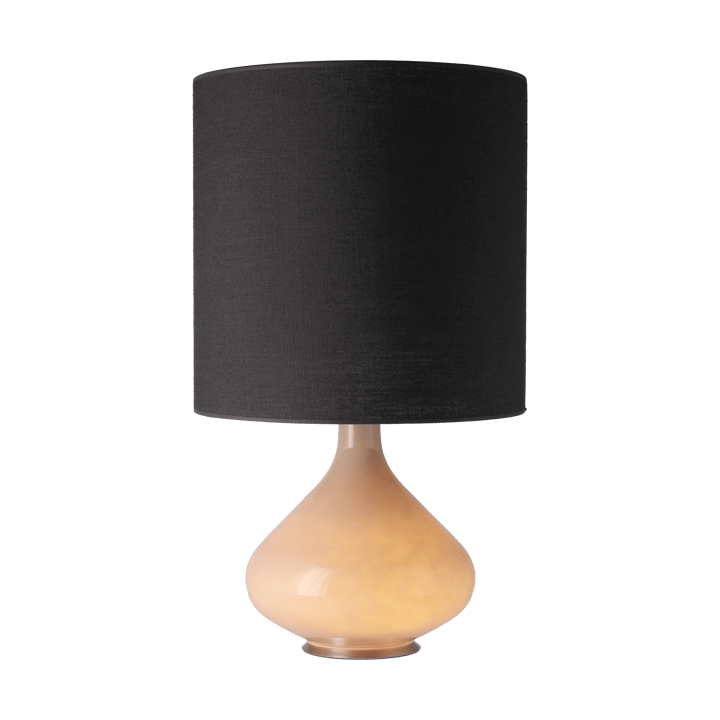 Flavia bordslampa beige lampfot, Lino Negro M Flavia Lamps