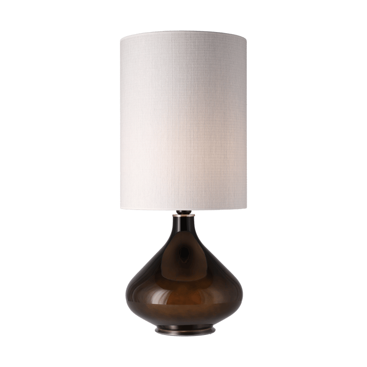 Flavia bordslampa svart lampfot, Babel Beige L Flavia Lamps