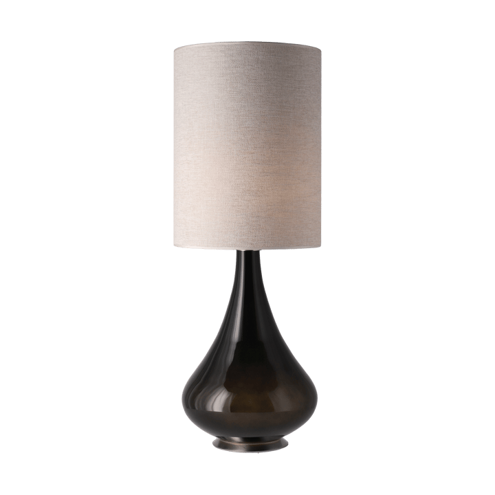 Renata bordslampa svart lampfot, London Beige L Flavia Lamps