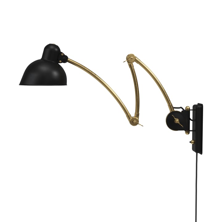 Kaiser Idell 6559-W vägglampa, Matt black-brass Fritz Hansen