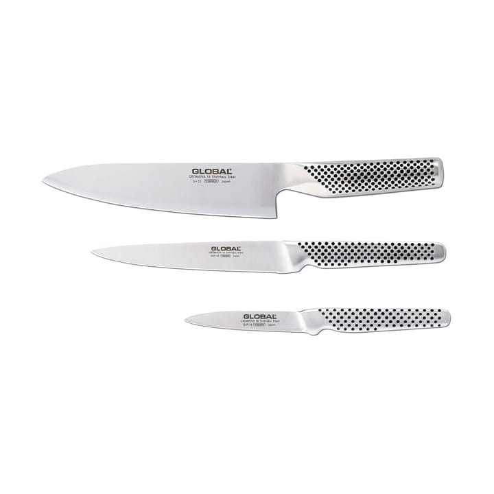 Global G-551524 knivset 3-knivar - Rostfritt stål - Global