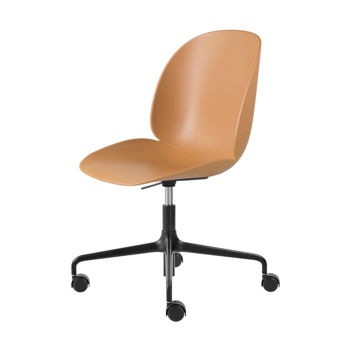 Beetle Meeting Chair kontorsstol - Amber brown-black - GUBI