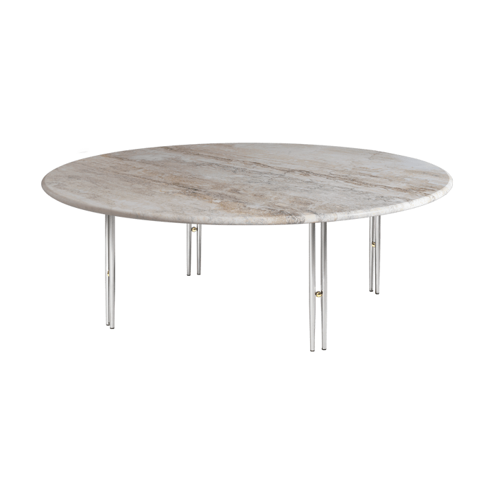 IOI soffbord - Rippled beige-kromstativ Ø100 cm - GUBI