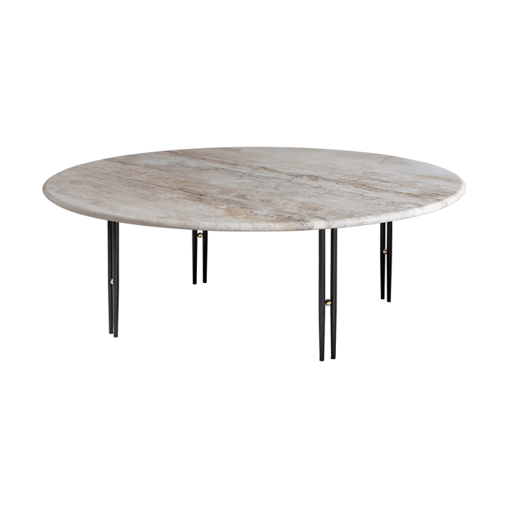 IOI soffbord - Rippled beige-svart stativ Ø100 cm - GUBI