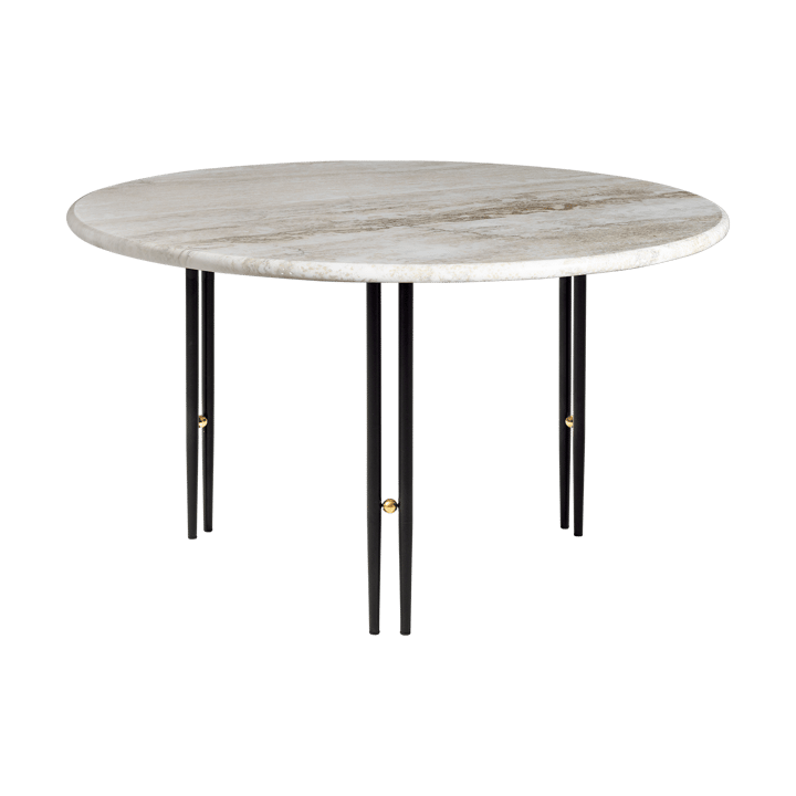 IOI soffbord - Rippled beige-svart stativ Ø70 cm - GUBI