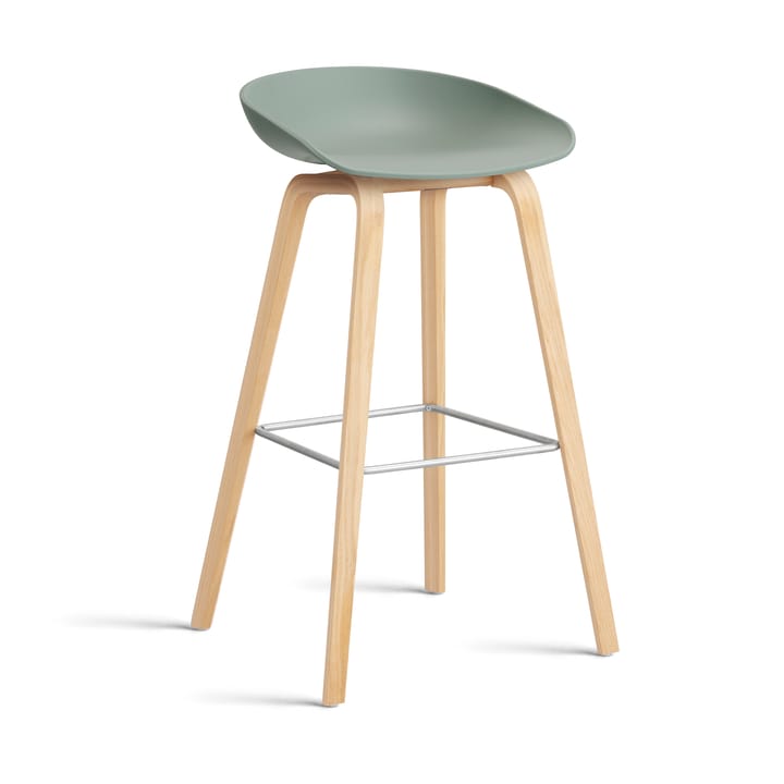 About a Stool 32 High barstol såpat ekstativ 2.0, Fall green-rostfritt stålstöd HAY