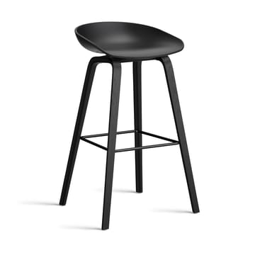 About a Stool 32 High barstol svart ekstativ 2.0 - Svart-svart stålstöd - HAY