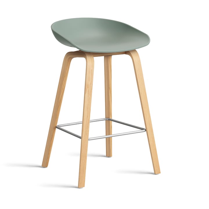 About a Stool 32 Low barstol lackerat ekstativ 2.0 - Fall green-rostfritt stålstöd - HAY