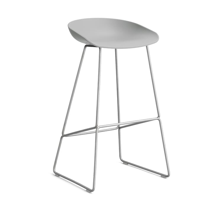 About a Stool 38 High barstol 2.0, Concrete grey-rostfritt stålstativ HAY