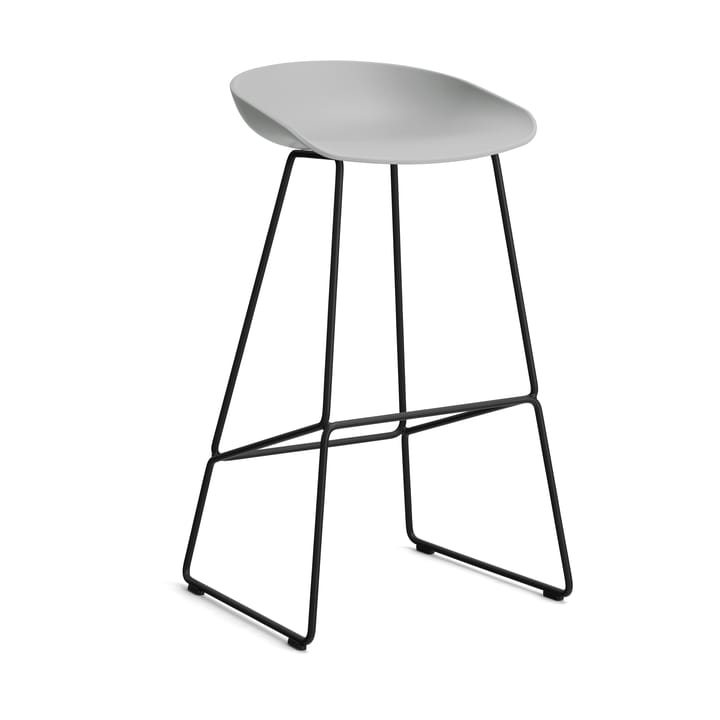 About a Stool 38 High barstol 2.0 - Concrete grey-svart stålstativ - HAY