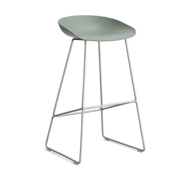 About a Stool 38 High barstol 2.0, Fall green-rostfritt stålstativ HAY