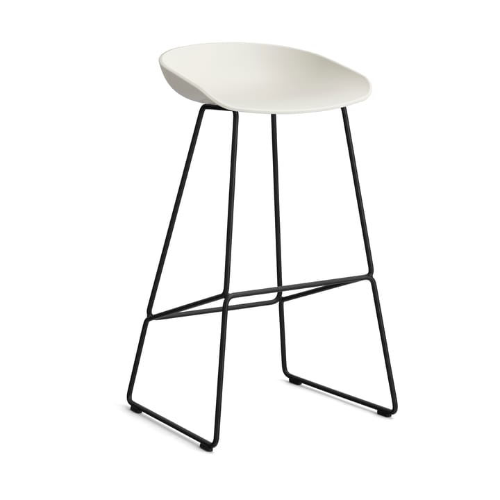 About a Stool 38 High barstol 2.0, Melange cream-svart stålstativ HAY