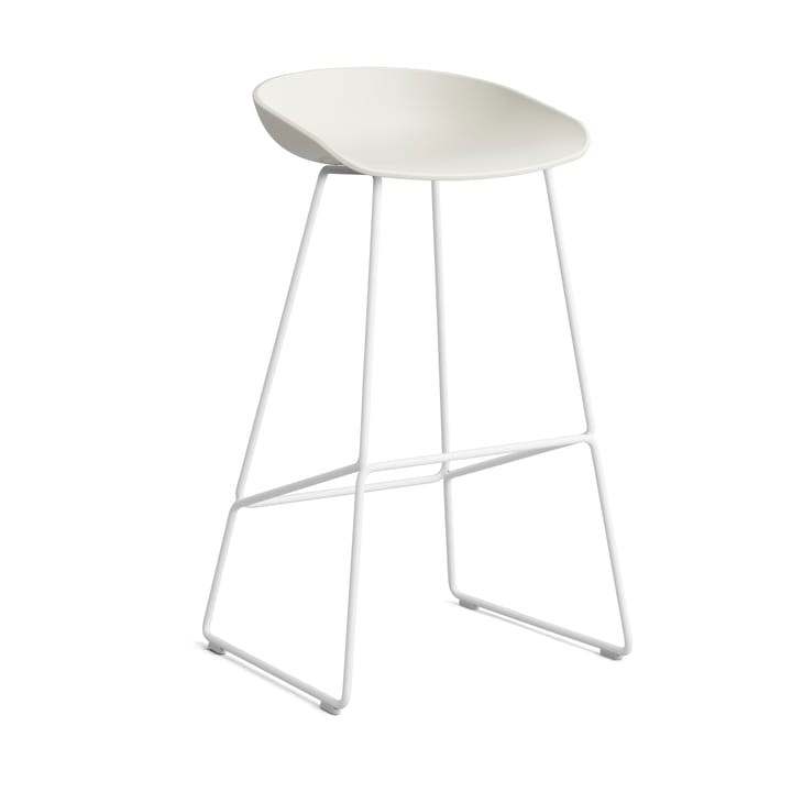 About a Stool 38 High barstol 2.0, Melange cream-vitt stålstativ HAY