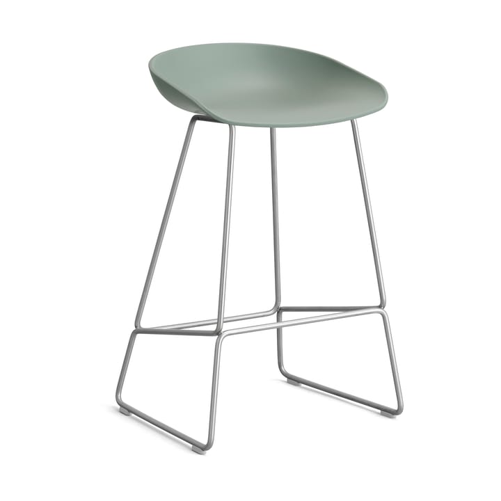 About a Stool 38 Low barstol 2.0, Fall green-rostfritt stålstativ HAY