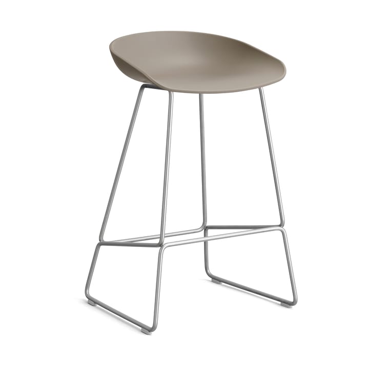 About a Stool 38 Low barstol 2.0 - Khaki-rostfritt stålstativ - HAY