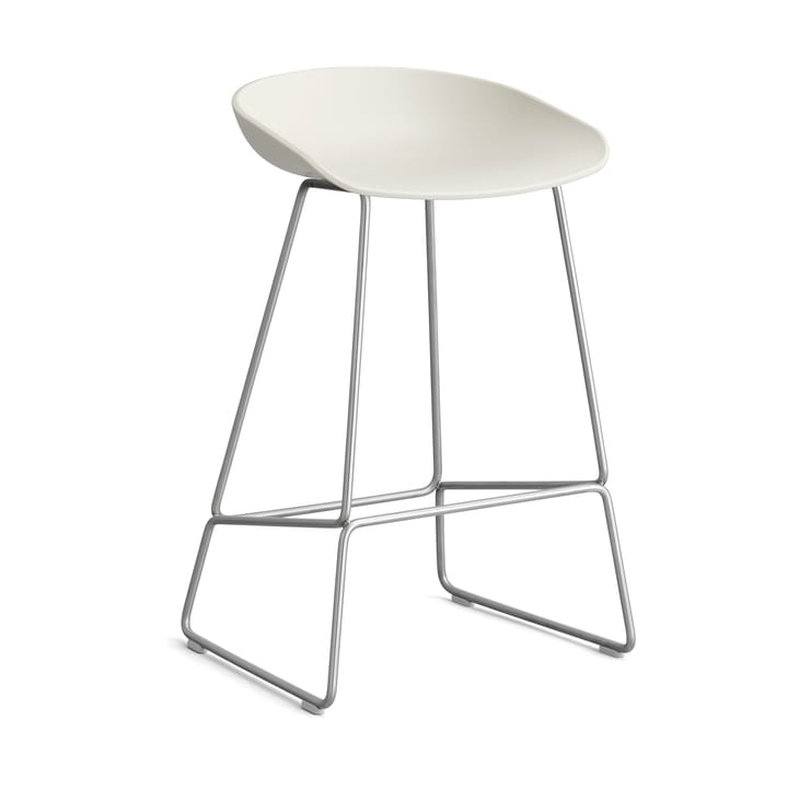 About a Stool 38 Low barstol 2.0 - Melange cream-rostfritt stålstativ - HAY