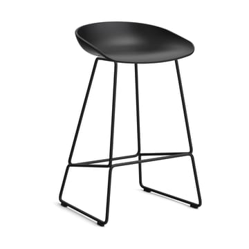 About a Stool 38 Low barstol 2.0 - Svart-svart stålstativ - HAY