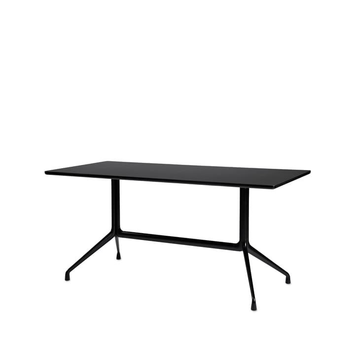 About a Table 10 matbord, Black linoleum-160x80 cm-svart stativ HAY