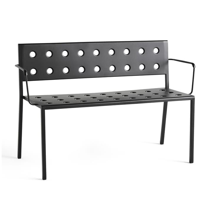 Balcony Dining bänk med armstöd 121x52 cm, Anthracite HAY