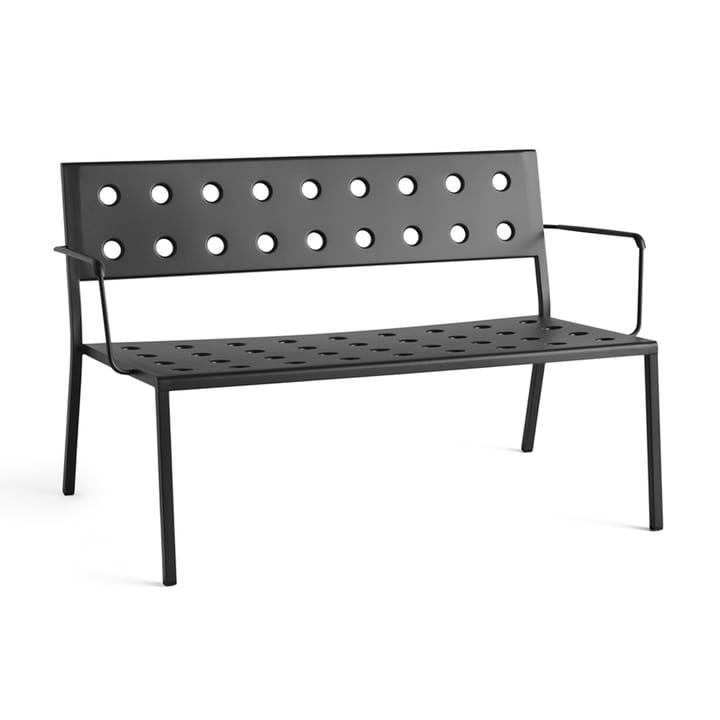 Balcony Lounge bänk med armstöd 121,5x69 cm, Anthracite HAY