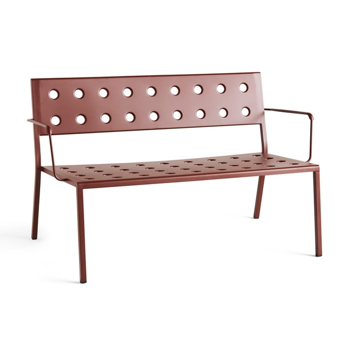 Balcony Lounge bänk med armstöd 121,5x69 cm, Iron red HAY