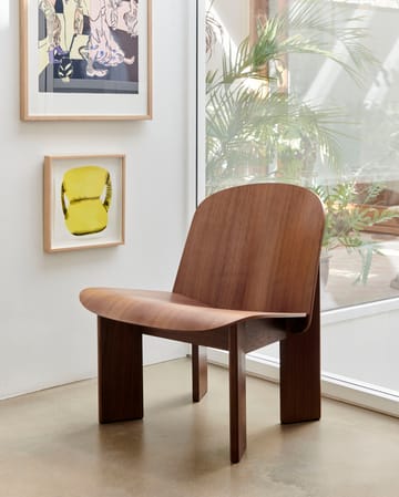 Chisel lounge chair - Lackad valnöt - HAY