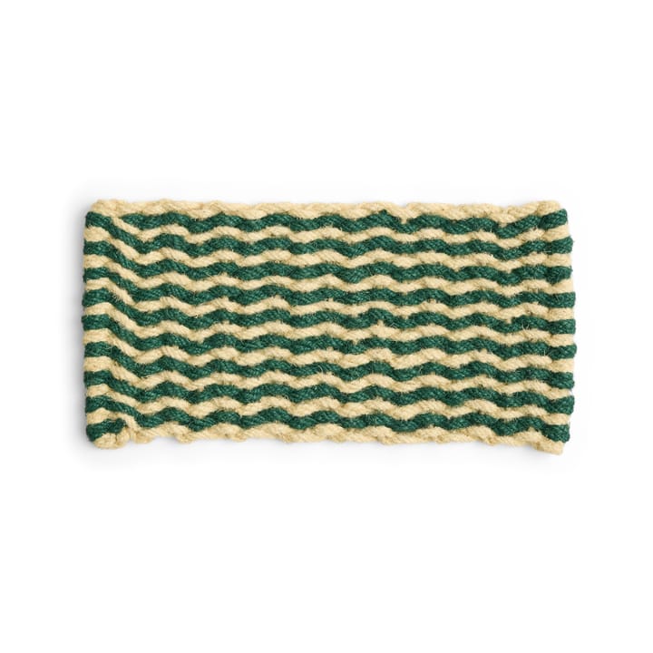 Coco Stripe Wave dörrmatta - Dark green-white - HAY