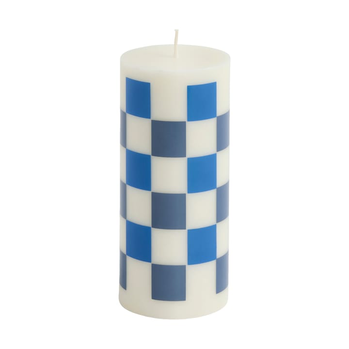 Column Candle blockljus small 15 cm - Off white-blues - HAY