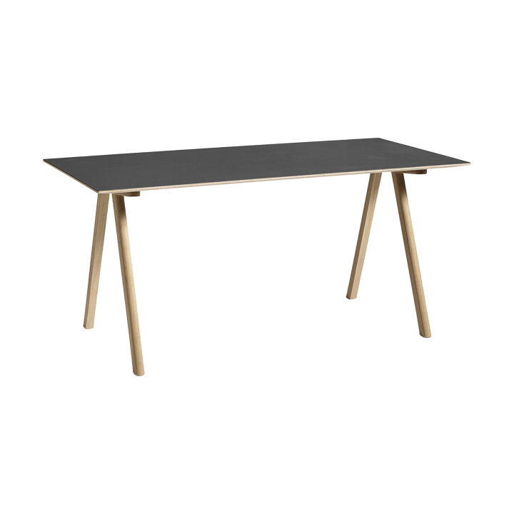 CPH10 2.0 skrivbord 80x160 cm, Black linoleum-lacquered oak HAY