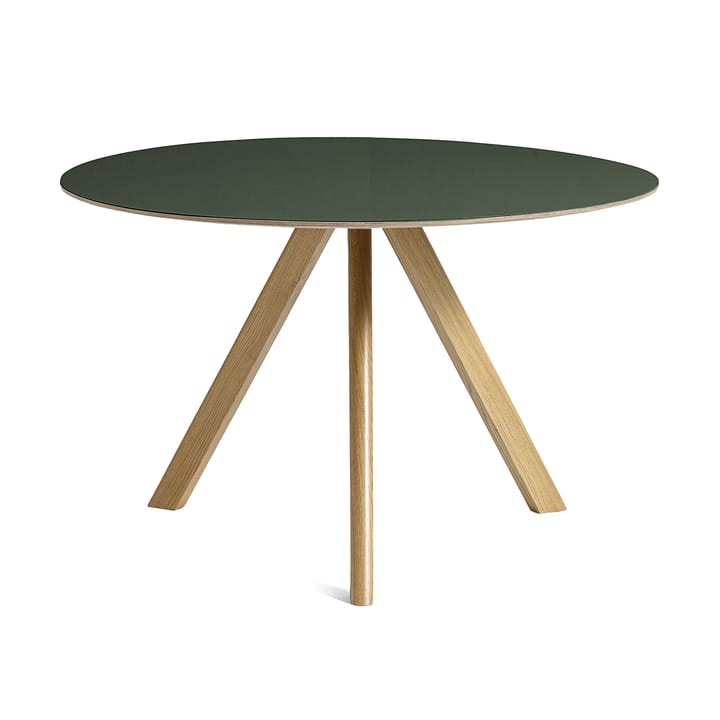 CPH20 2.0 matbord Ø120 cm - Green linoleum-lacquered oak - HAY