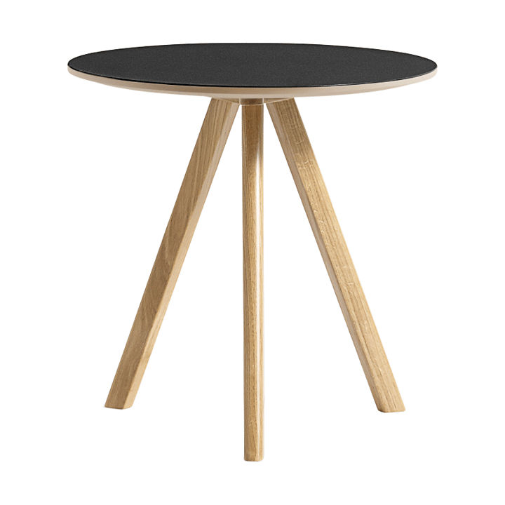 CPH20 2.0 soffbord Ø50 cm - Black linoleum-lacquered oak - HAY