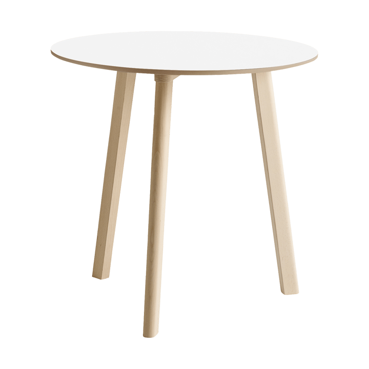 CPH220 Deux 2.0 bord Ø75 cm - Pearl white-untreated beech - HAY