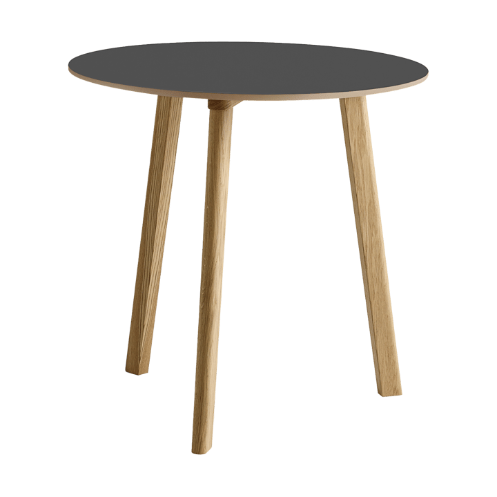 CPH220 Deux 2.0 bord Ø75 cm - Stone grey-lacquered oak - HAY