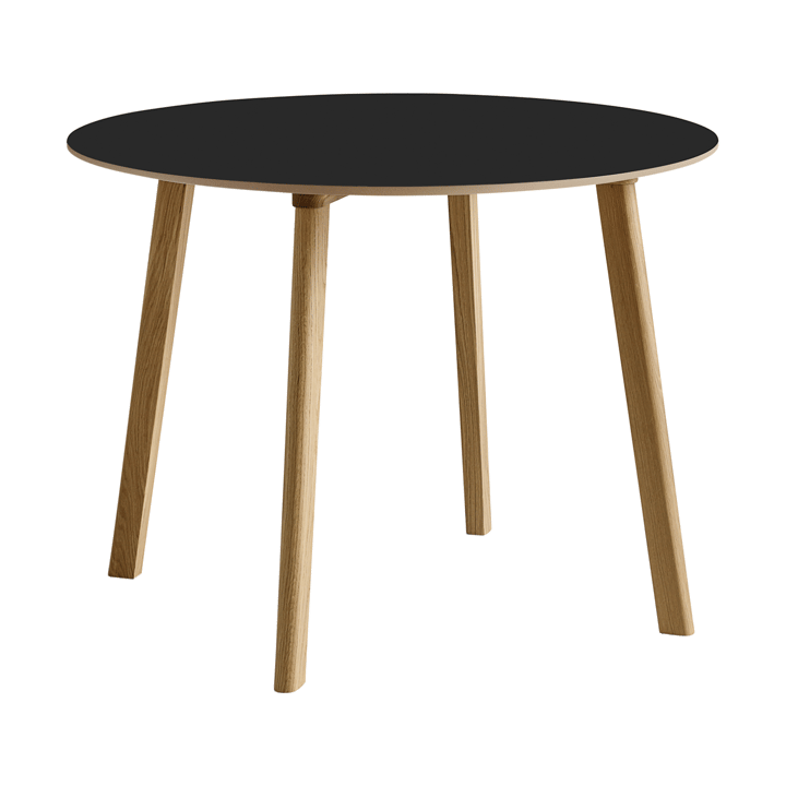 CPH220 Deux 2.0 bord Ø98 cm - Black laminate-lacquered oak - HAY