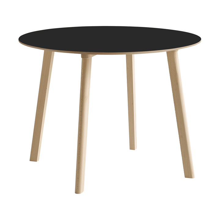 CPH220 Deux 2.0 bord Ø98 cm, Black laminate-untreated beech HAY