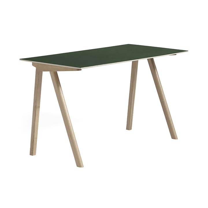 CPH90 2.0 skrivbord 65x130 cm - Green linoleum-lacquered oak - HAY