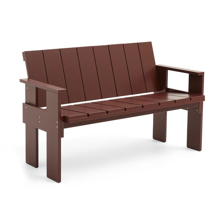 Crate Dining Bench bänk lackad furu, iron red HAY