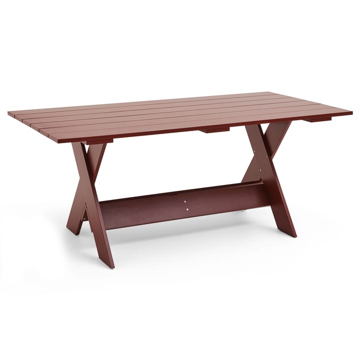 Crate Dining Table bord 180x89,5 cm lackad furu, iron red HAY