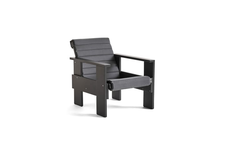 Crate loungestol lackad furu, Black HAY