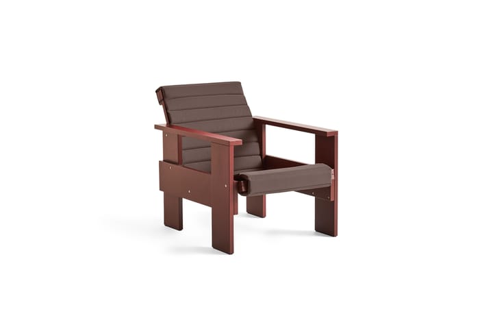 Crate loungestol lackad furu, Iron red HAY