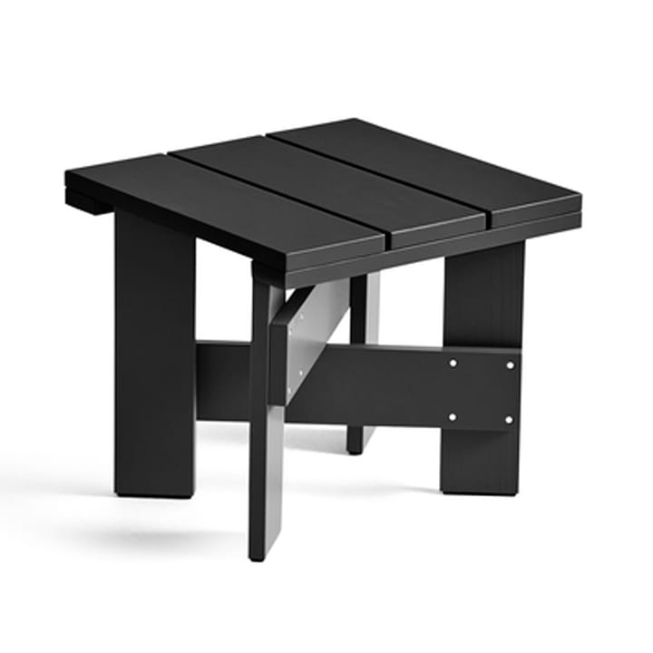 Crate Low Table bord 45x45x40 cm lackad furu, Black HAY