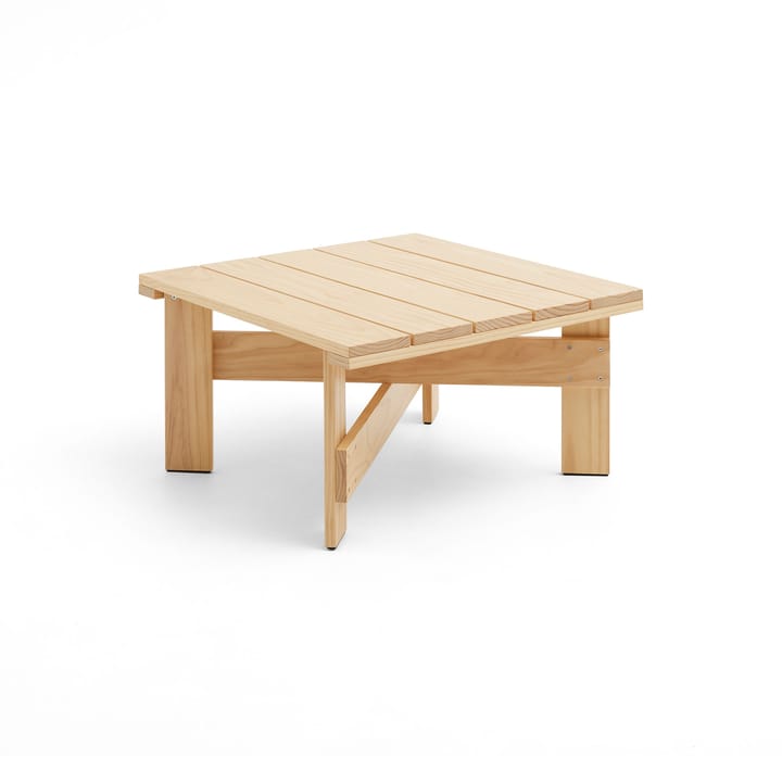 Crate Low table bord 75,5x75,5 cm lackad furu, Klar HAY