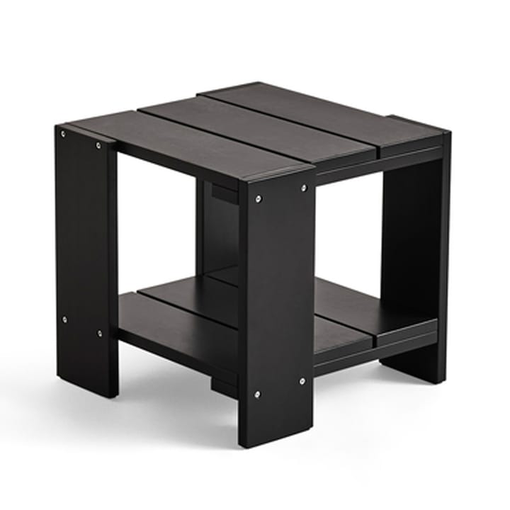 Crate Side Table bord 49,5x49,5x45 cm lackad furu, Black HAY