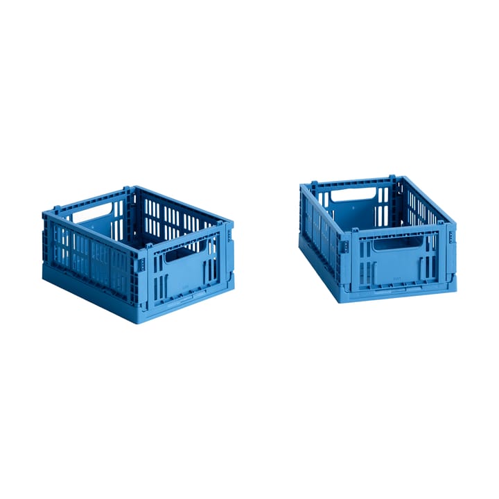 HAY Colour Crate Mini 13x17 cm 2-pack - Electric blue - HAY